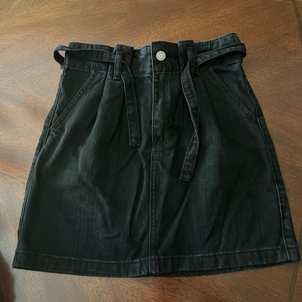 Black Jean Skirt